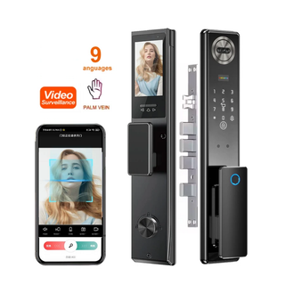 دستگیره هوشمند تشخیص چهره و تشخیص کف دست برند اسمارت لاک دارای وایفای wifi tuya تویا قفل هوشمند خلبانی