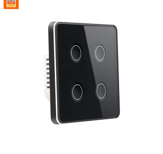کلید هوشمند چهار پل زیگبی تویا tuya zigbee کلید هوشمند لمسی ۴ پل ضدخش متال فریم متال