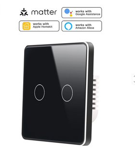 کلید هوشمند دو پل زیگبی تویا zigbee tuya کلید ۲ پل هوشمند لمسی حاشیه متال فریم متال