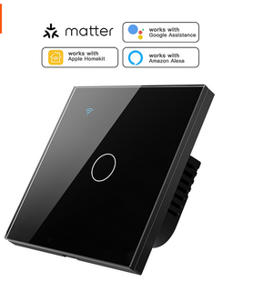 کلید هوشمند تکپل زیگبی تویا zigbee tuya کلید لمسی هوشمند تک پل ضد خش رنگ مشکی