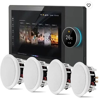 تاچ پنل هوشمند هاب زیگبی هشت اینچ  4 کاناله تویا tuya F8 زیگبی کنترل پنل هوشمند ۸ اینچ  zigbee امپلی فایر دار