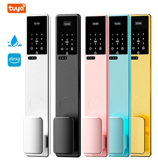 دستگیره هوشمند تشخیص چهره اسکن کف دست ضدآب ip68 تویا وایفای tuya wifi دستگیره هوشمند سفید