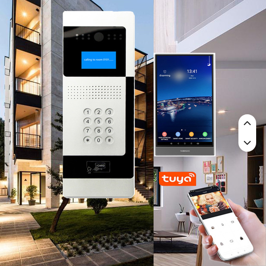 اینترکام هوشمند کدینگ تایچوان مدل TC-U9D-JL/POE پنل بیرونی ایفون هوشمند تایچوان پسورد کارت 999 واحد