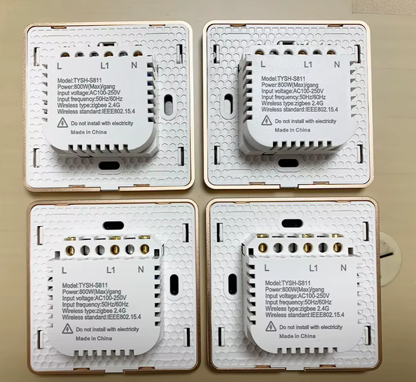 کلید هوشمند 4 پل زیگبی کرو مقعر حاشیه متال تویا tuya zigbee کلید هوشمند چهار پل لمسی حاشیه متال زیگبی